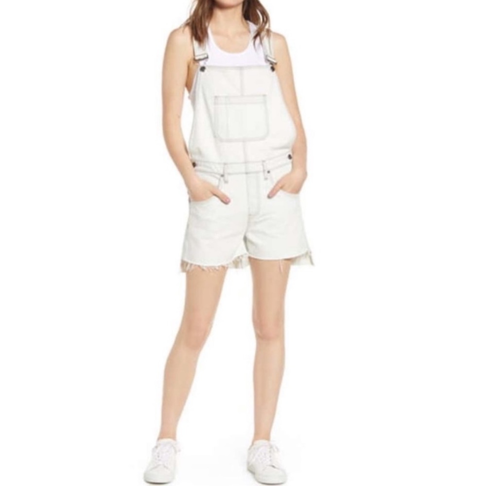 Hudson Jeans Sloane Short Overalls Size Large